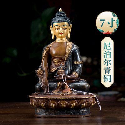 尼泊尔手工雕花摆件三宝佛