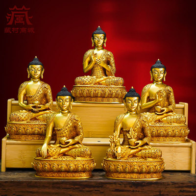 五方佛铜像复刻尼泊尔工艺