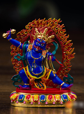 台湾镀金彩绘桌面摆件