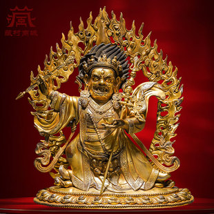 精工铜 仿古室内家用 玛哈噶啦 桌面铜像摆件 二臂玛哈嘎拉