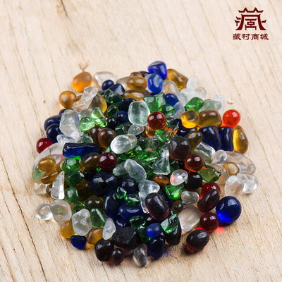 曼扎盘七彩色琉璃宝石1两装赞