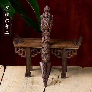 藏村 秽迹金刚橛尼泊尔紫铜精工雕花杵现代普巴金刚杵