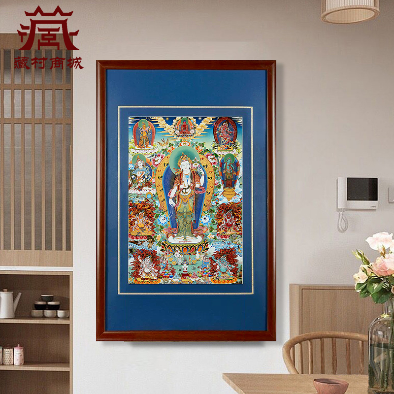 玄关矿物颜料画心藏式