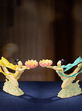 飞天仙女烛台酥油灯架