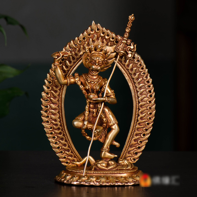 尼泊尔手工摆件藏村全鎏金