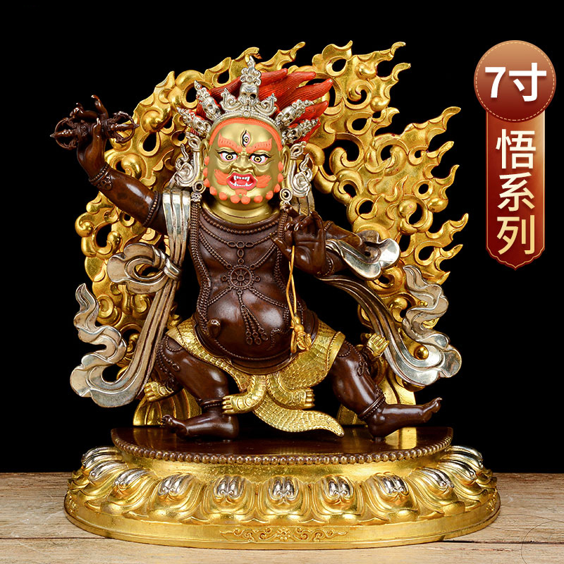 鎏金鎏银家用铜像摆件7寸