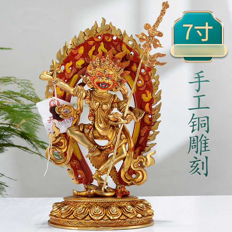 桌面摆件尼泊尔手工铜像