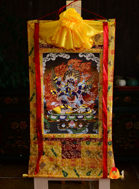 手工双层装裱烫金画心唐卡