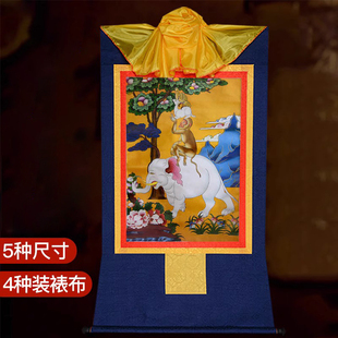 和气四瑞唐卡西藏镀金烫金铜像家用客厅挂画吉祥四瑞壁画