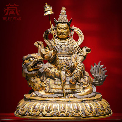 复刻尼泊尔工艺财宝天王铜像
