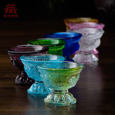 琉璃七彩水碗水杯盛水用品