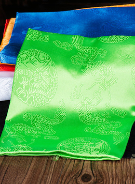 西藏家用用品西藏提花龙纹哈达 162cm*37cm 绿色