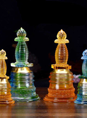 摆件琉璃噶当塔琉璃摆件