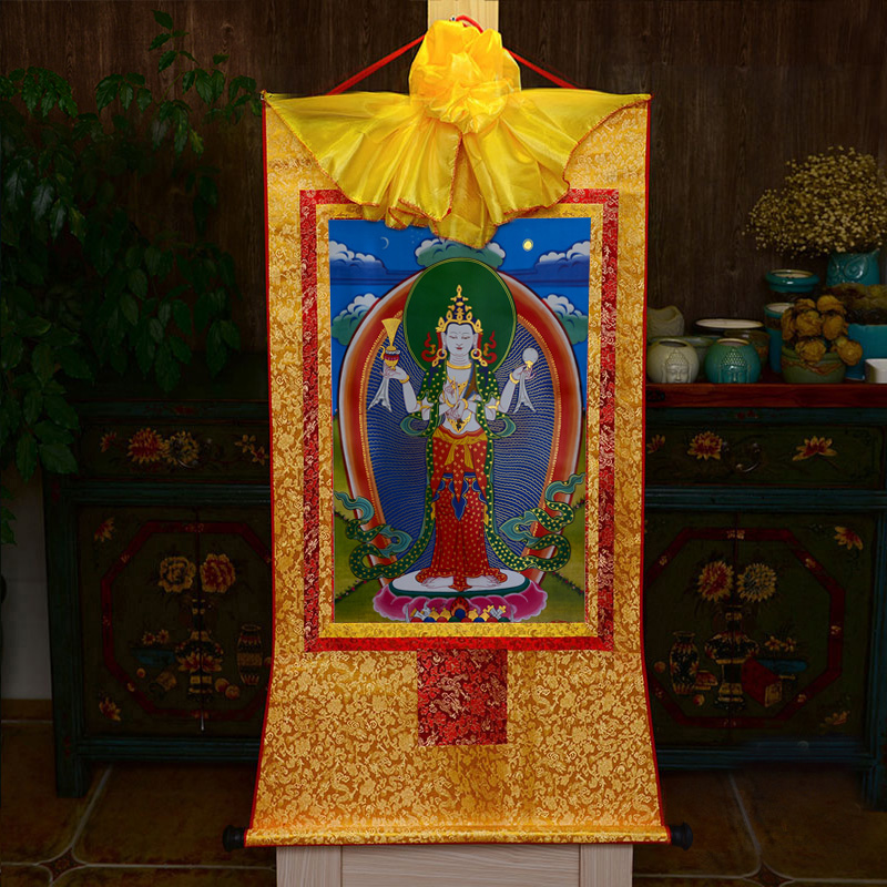 镀金唐卡玄关装饰挂画