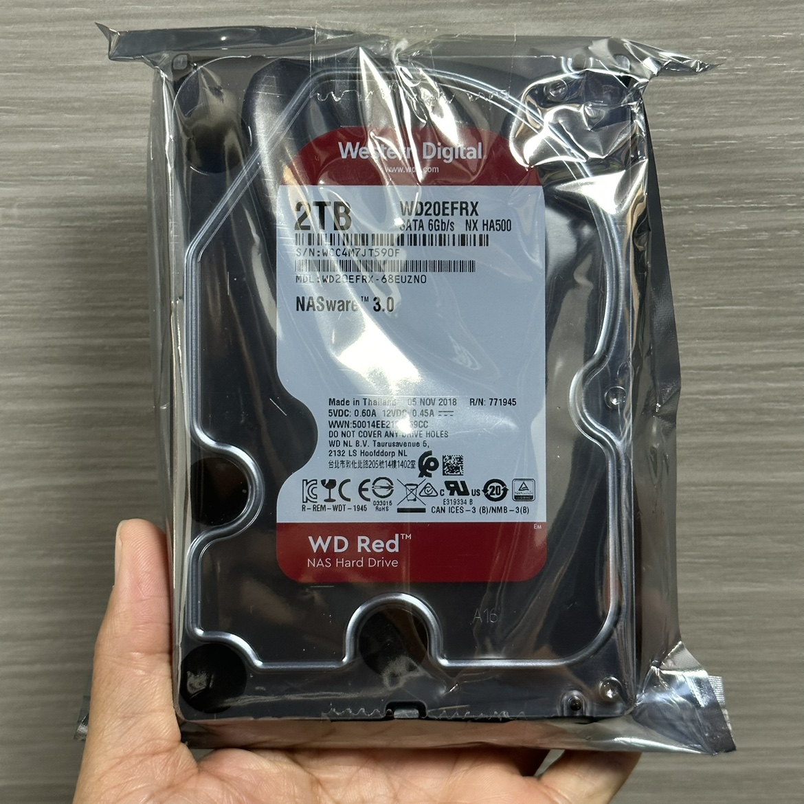 WD/西部数据 WD20EFRX 2T红盘台式机NAS 3.5寸SATA高速2TB 电脑硬件/显示器/电脑周边 机械硬盘 原图主图