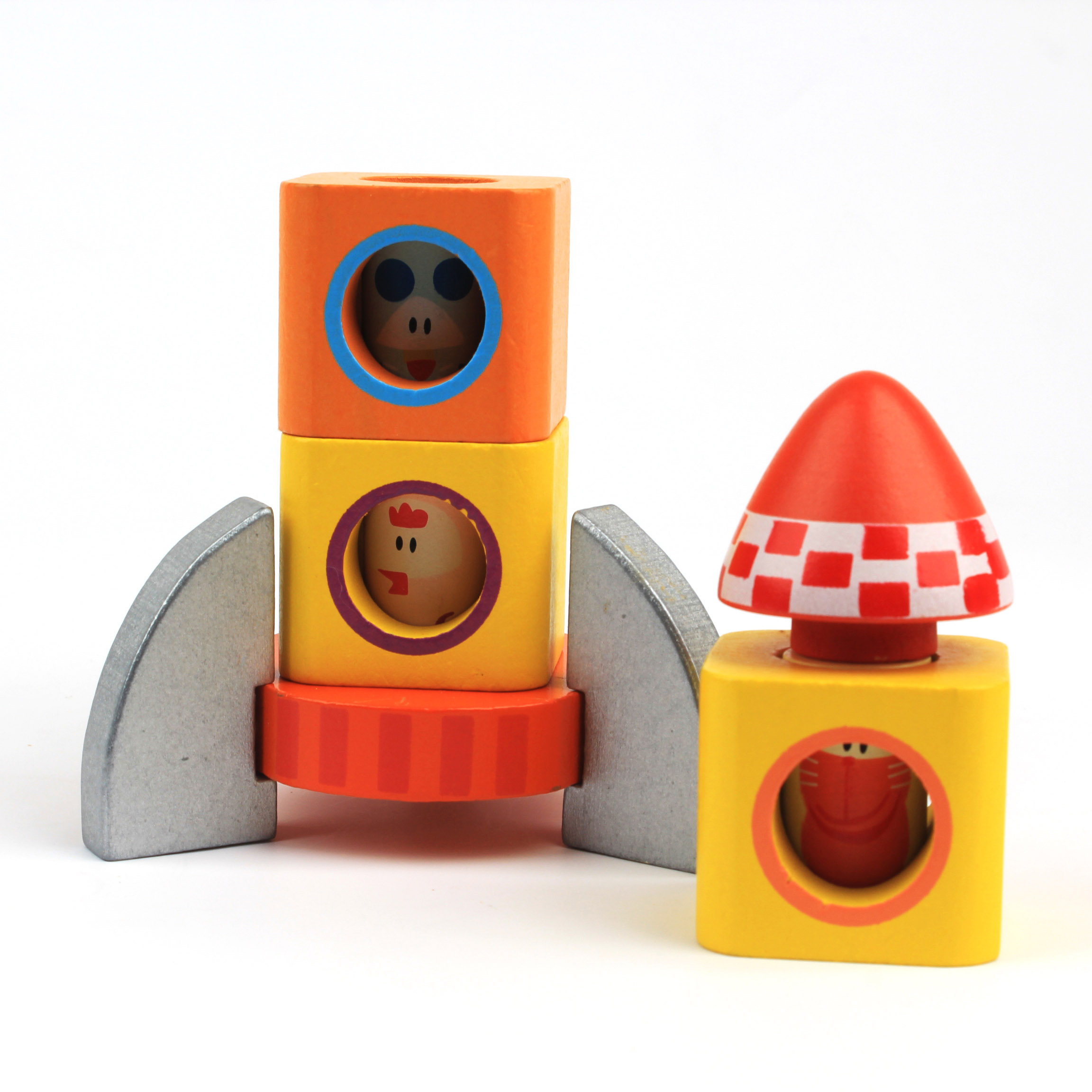 出口火箭组装积木玩具搭建