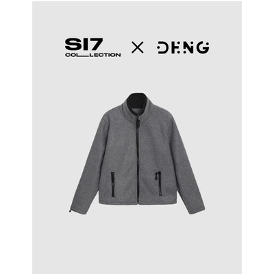 DENG 奢牌同源秋冬立领加厚拉链摇粒绒卫衣外套女FX001