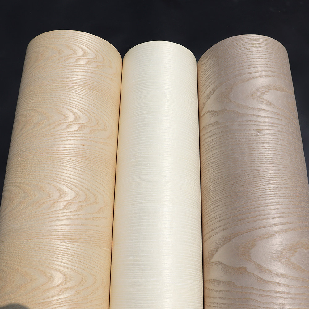 宽幅60cm天然白栓复合牛皮纸木皮  开放漆真木进口水曲柳白蜡木皮