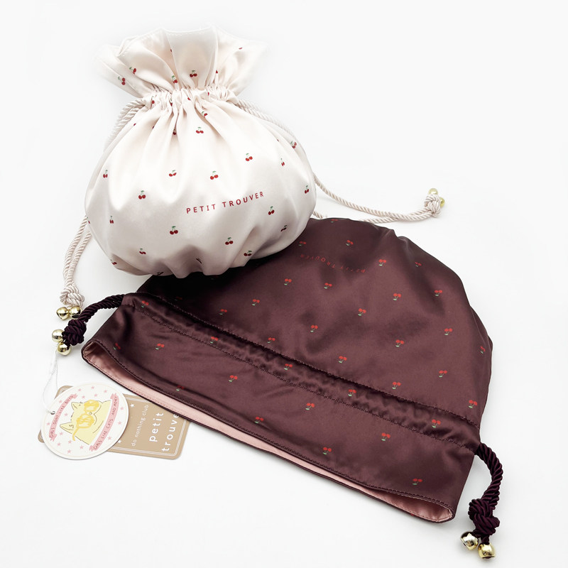 petit trouver 甜美可爱小樱桃印花圆底收纳袋 杂物衣物收纳,收纳整理,化妆包,淘宝优惠券,粉丝福利购,淘宝优惠卷