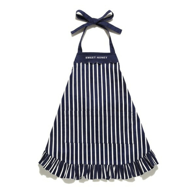 小清新条纹百搭花边围裙