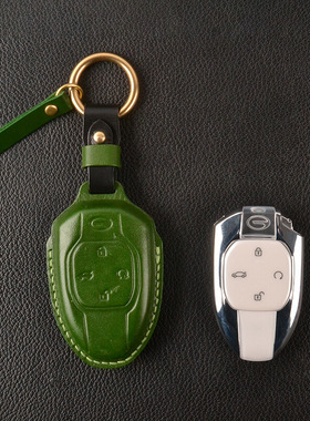 适用广汽传祺影酷影豹钥匙套J10516GS8真皮手工汽车钥匙包扣壳