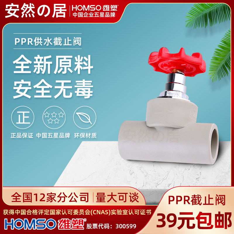 雄塑PPR水管配件阀门ppr升降式球阀20 25 32 截止阀闸阀4 6分热熔