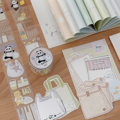 有熊袋袋Bags原创插画手帐本胶带