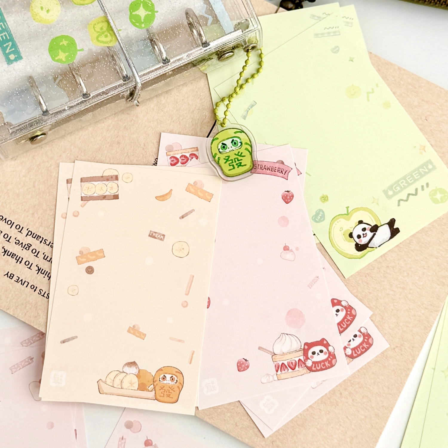 有熊插画便签纸M5A7原创素材纸