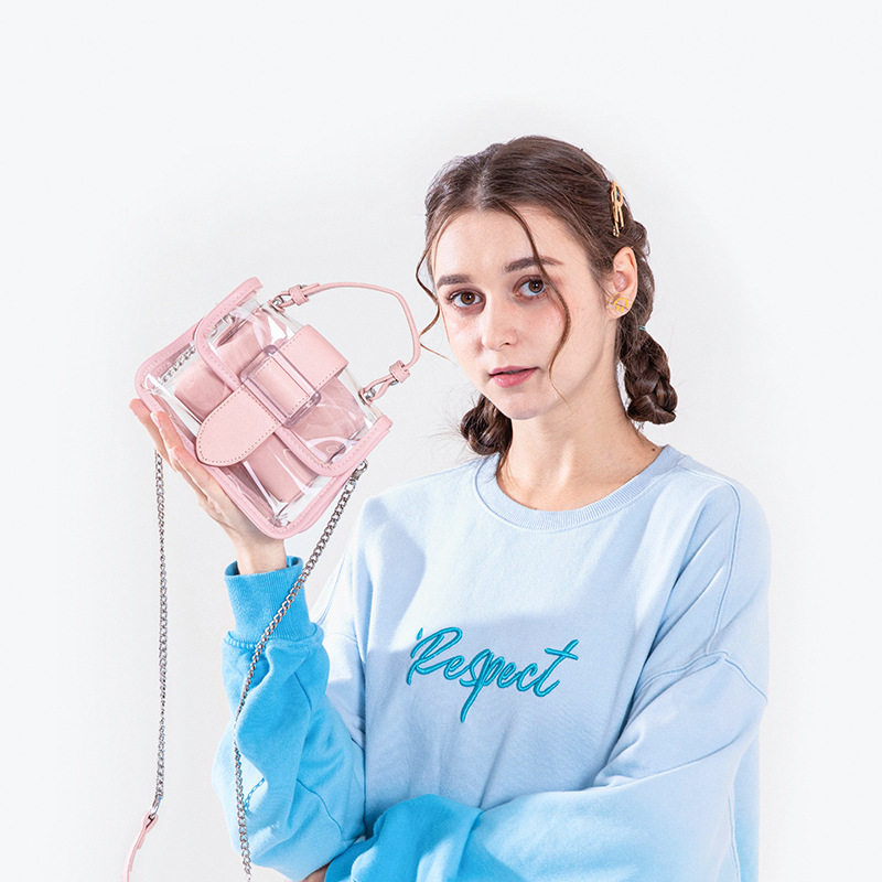2025夏天新款透明包包女果冻包 迷你手提小包链条包斜垮包现货C