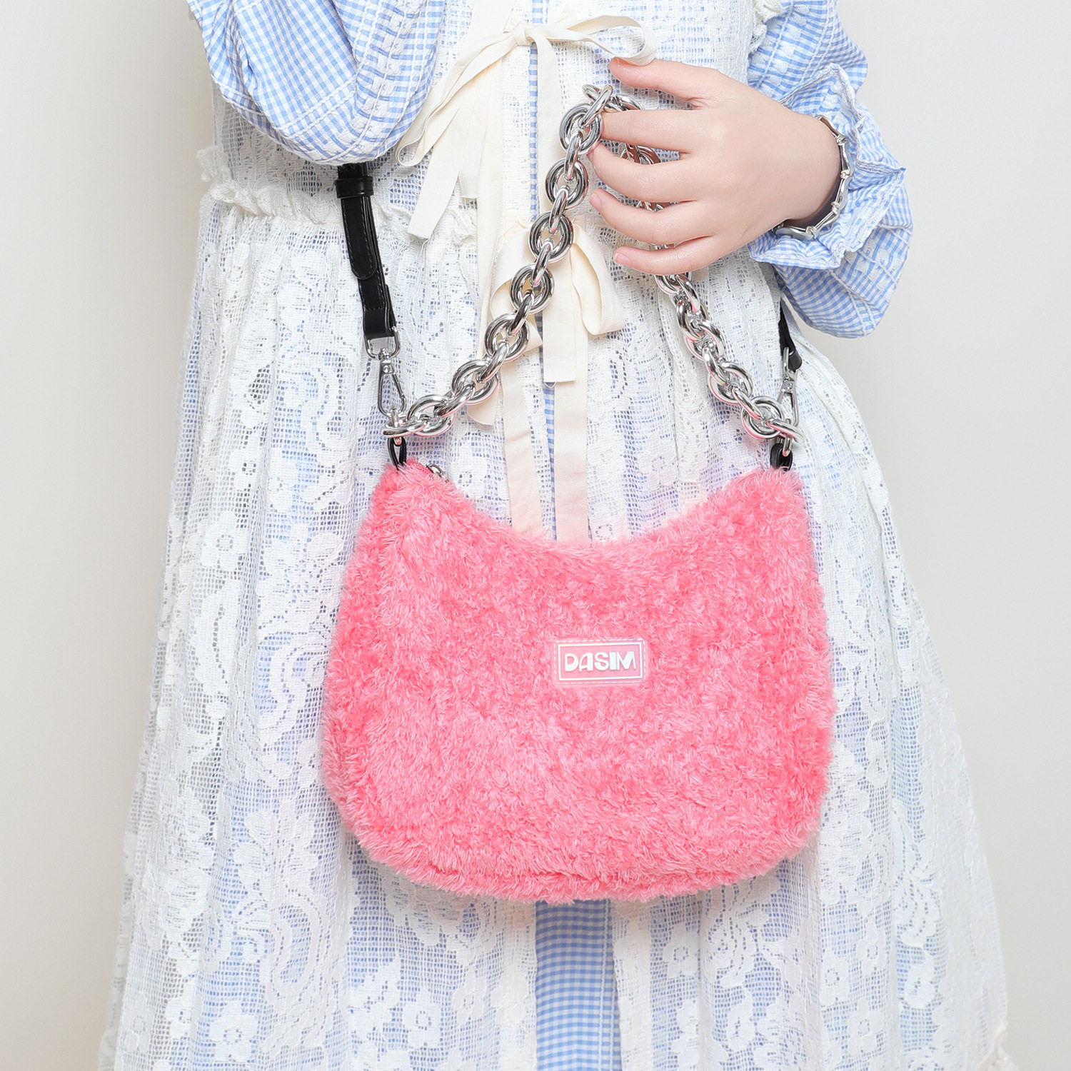 毛绒绒腋下包女冬时尚通勤月牙包 链条装饰辣妹甜酷风单肩斜挎包C,箱包皮具/热销女包/男包,单肩包,淘宝优惠券,粉丝福利购,淘宝优惠卷