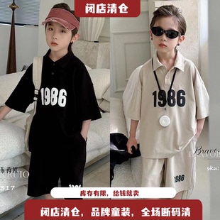 童装 布芮欧2025夏款 套装 72317 洋气短袖 短裤 潮版 儿童Polo衫
