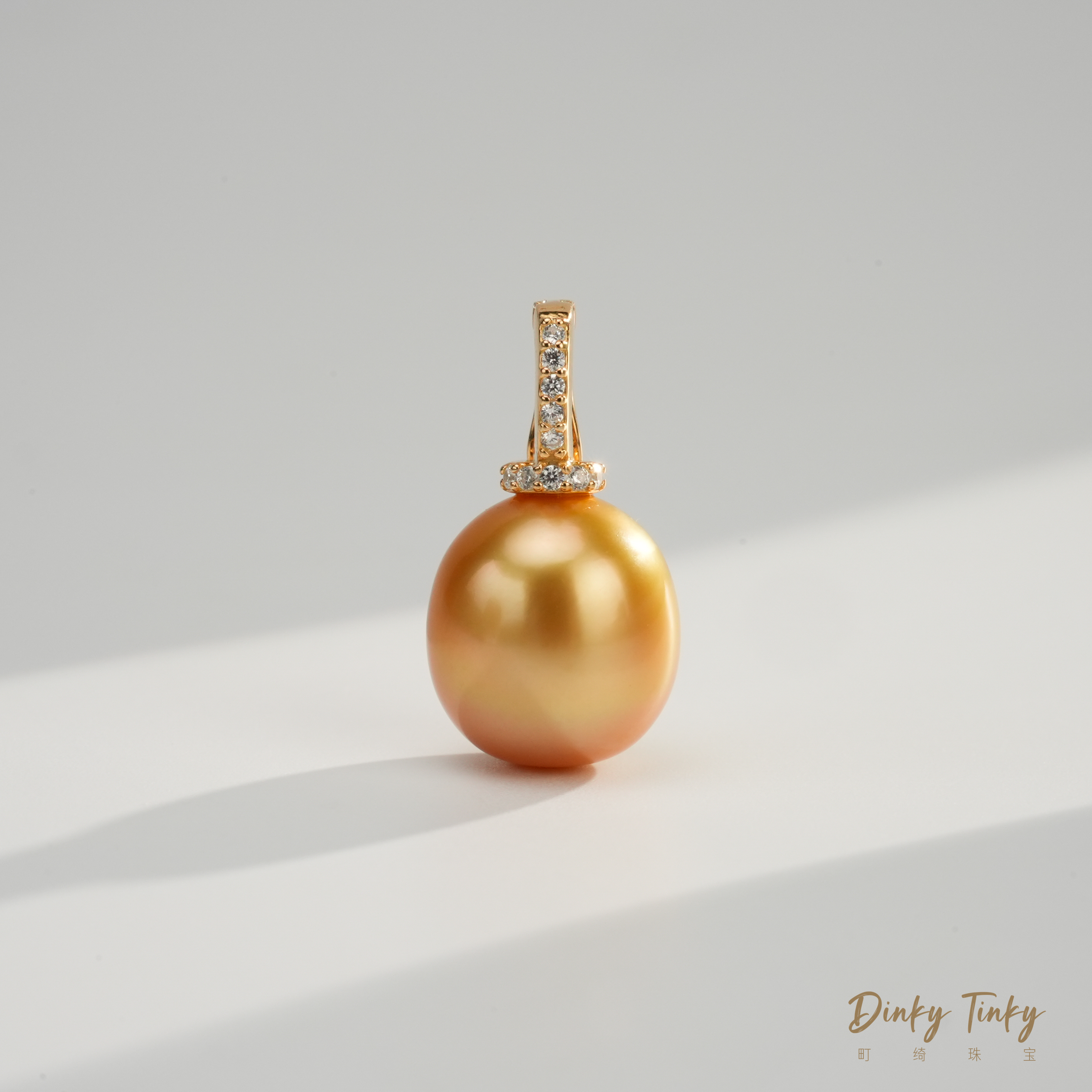 【TINKY】S925银海水南洋金珠10-11吊坠 DSD734