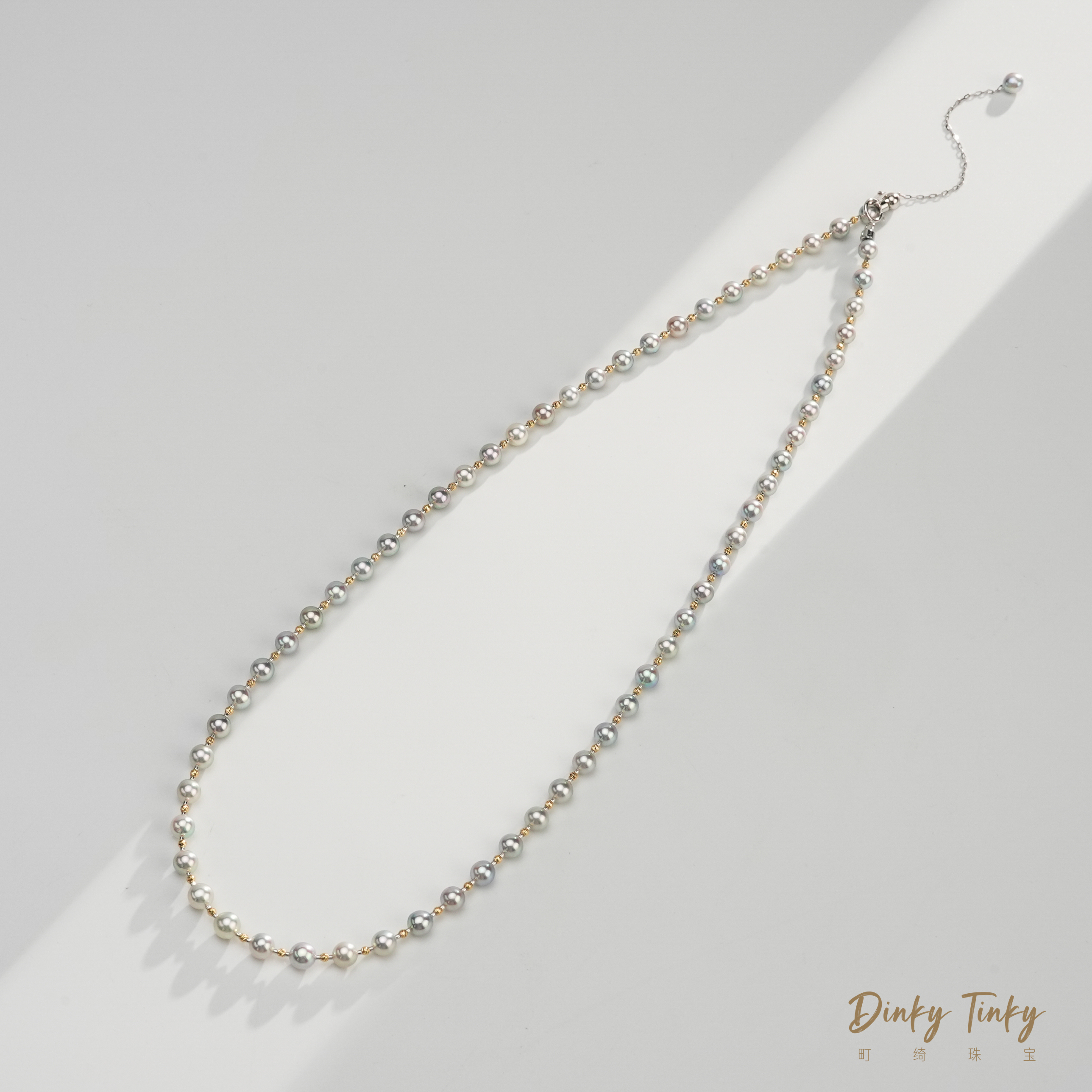 【TINKY】18K天然真多麻色3-5项链 DSL1096
