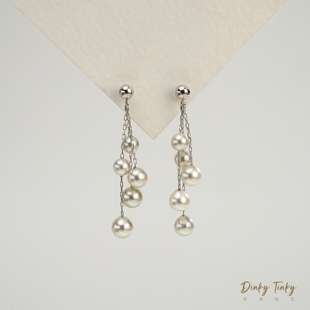 DSE656 18K天然真多麻色耳线 TINKY