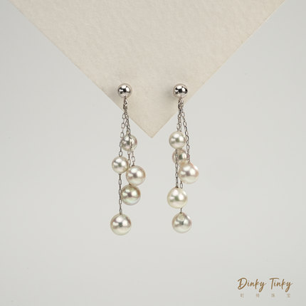 【TINKY】18K天然真多麻色耳线 DSE656