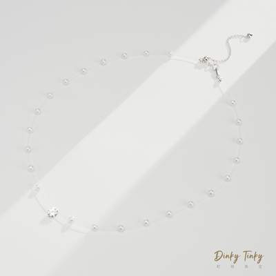 【TINKY】s925淡水ak隐形满天星项链 DFL289