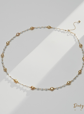 【DINKY】18K金珠澳白keshi项链 DSL1092