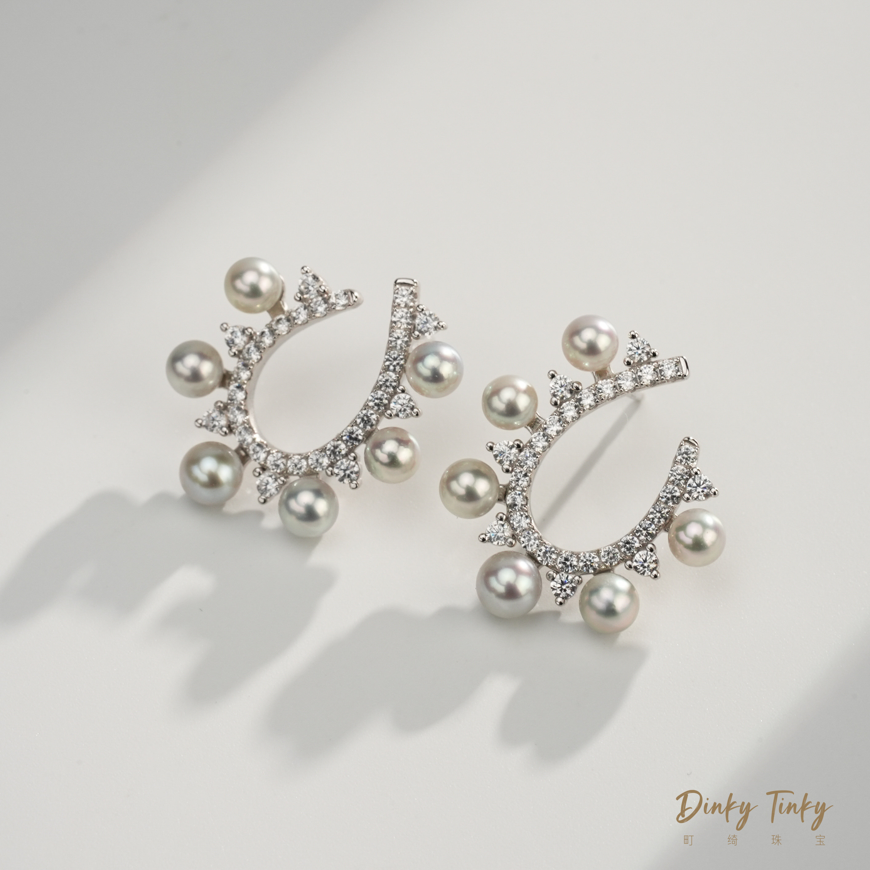 【TINKY】S925银天然真多麻色耳钉 DSE655