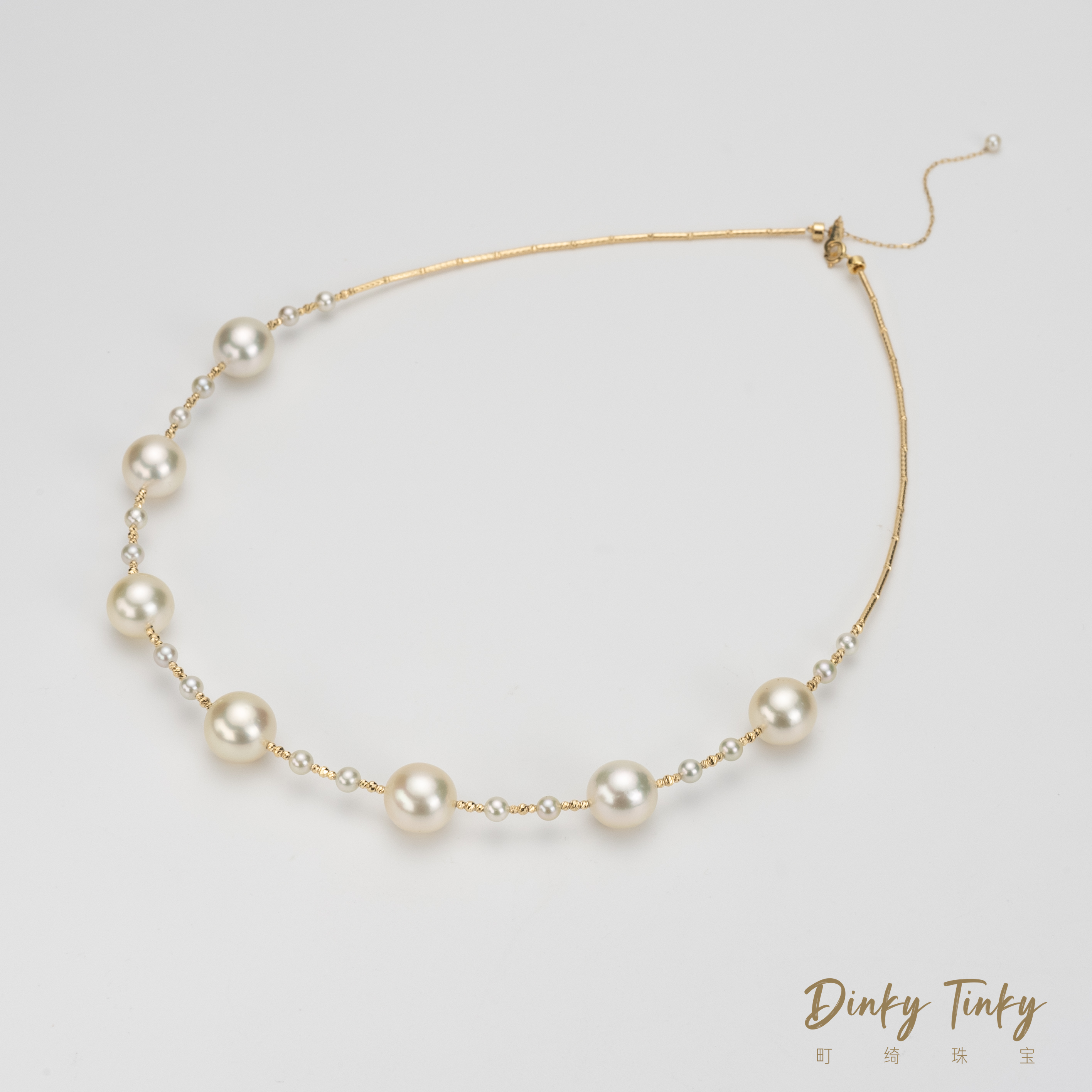 18k干枯玫瑰+羽皇金微笑项链