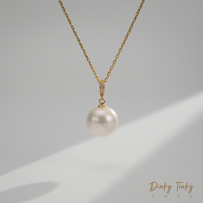 【TINKY】18K淡水爱迪生11-12万能扣吊坠 DSD451