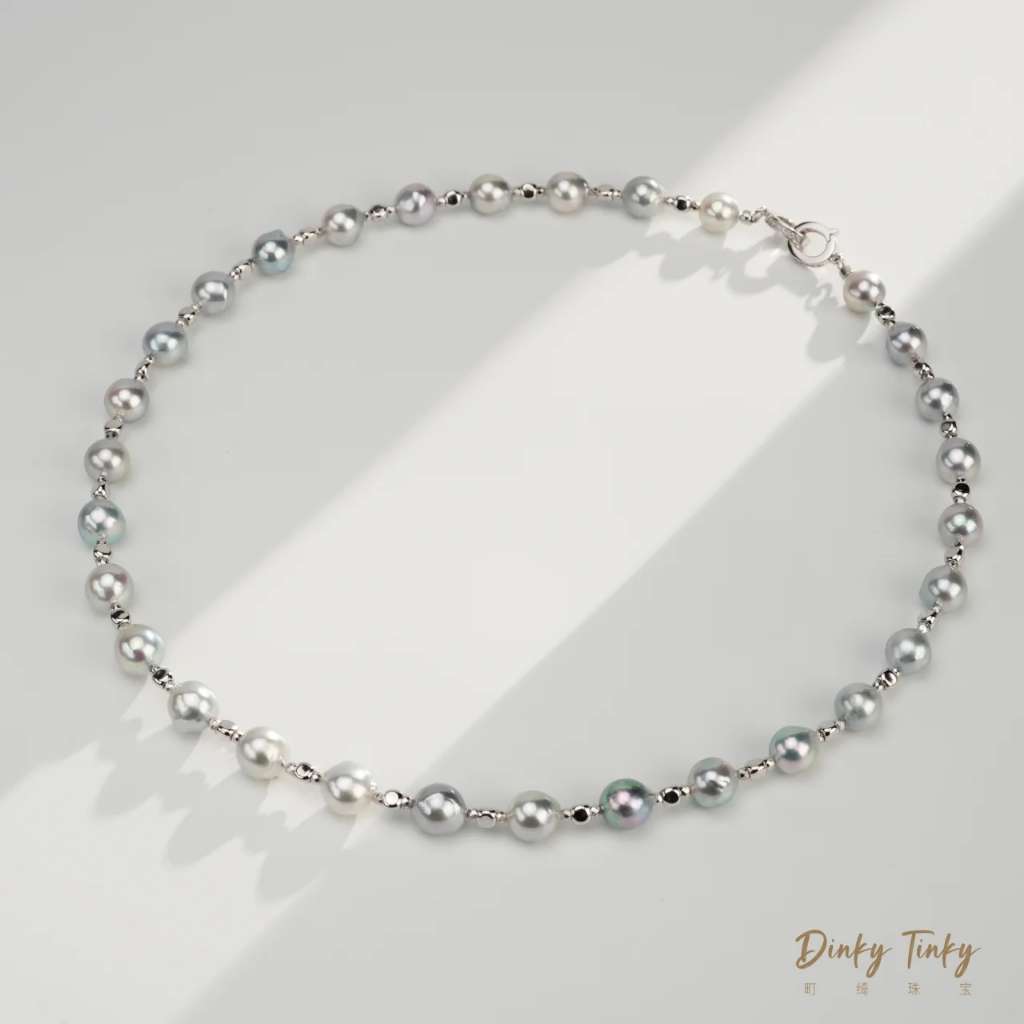 s925天然真多麻色项链48小时退换@@DSL1054