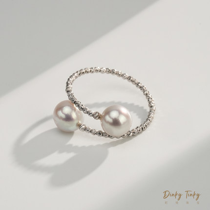 【TINKY】18K海水Akoya“Blue Rose”真科研6-7戒指 DSJ242