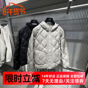 GXG男装25冬季新品潮流连帽短款羽绒服黑色灰绿外套特 G25AY24016