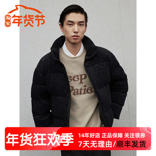 GXG男装冬季肌理绒感立领面包服通勤轻蓬羽绒服外套 G24DY24023