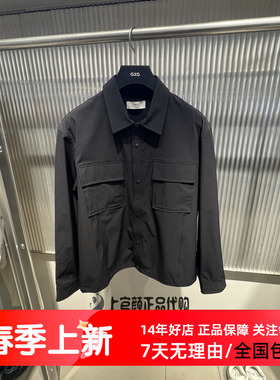 GXG男装2026春季新品商场同款黑色微宽松青年长袖衬衫 G26A031009