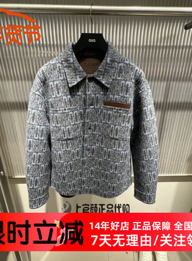 GXG男装冬季双面羊毛呢蓝咖色翻领短款大衣G24X064006/G25A064008