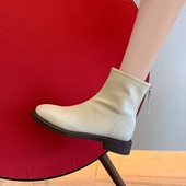 女鞋 软皮冬季 瘦瘦靴女2025弹力女靴新款 子靴子马丁靴加绒女士短靴