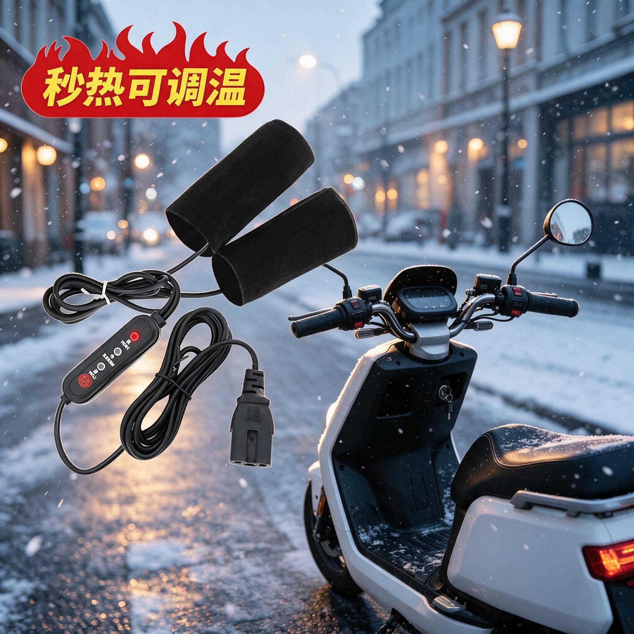 冬季电热手把套充电加热暖手防冻图片