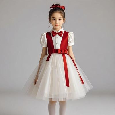 儿童合唱服演出服亮片纱裙