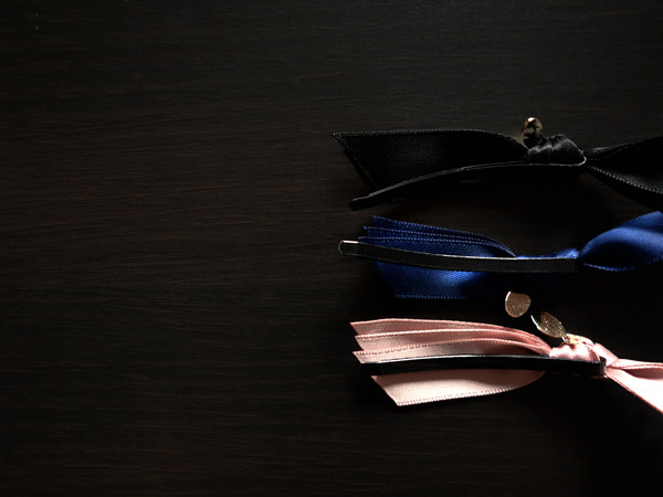 日韩新款简约reefur梨花蝴蝶结发夹一字夹成人刘海夹少女粉色黑色